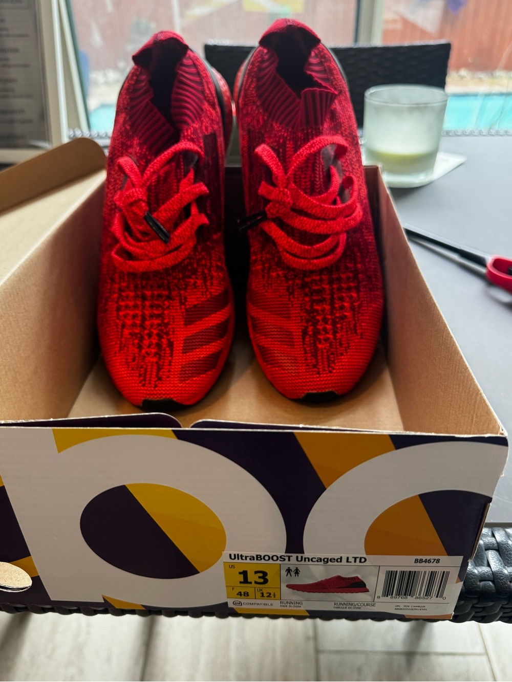 adidas Red Knit UltraBOOST Uncaged LTD Running Shoes Deadstock! Size 13